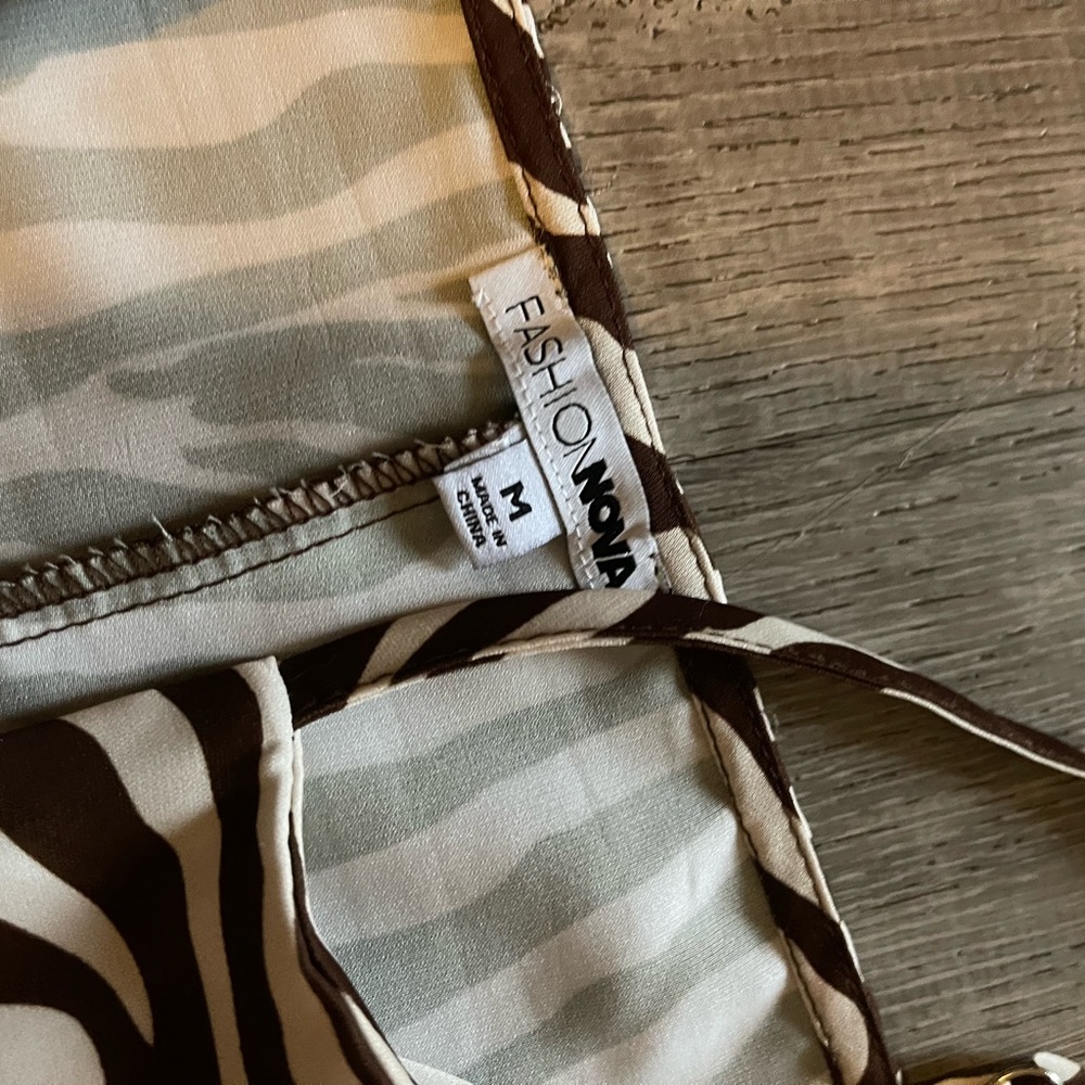 zebra slip dress
